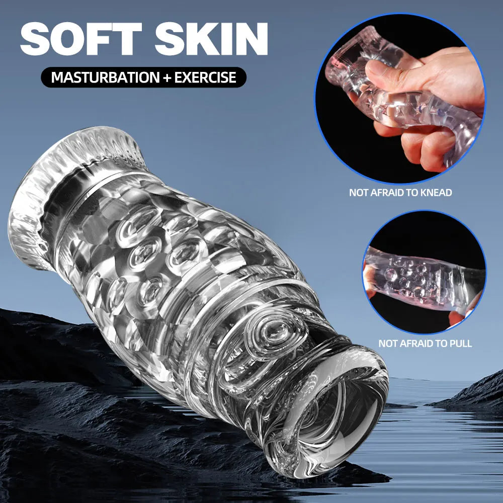 Male Masturbator Sleeve Adult Toys - Pocket Pussy Handjob Glans Training Male Sex Toys
