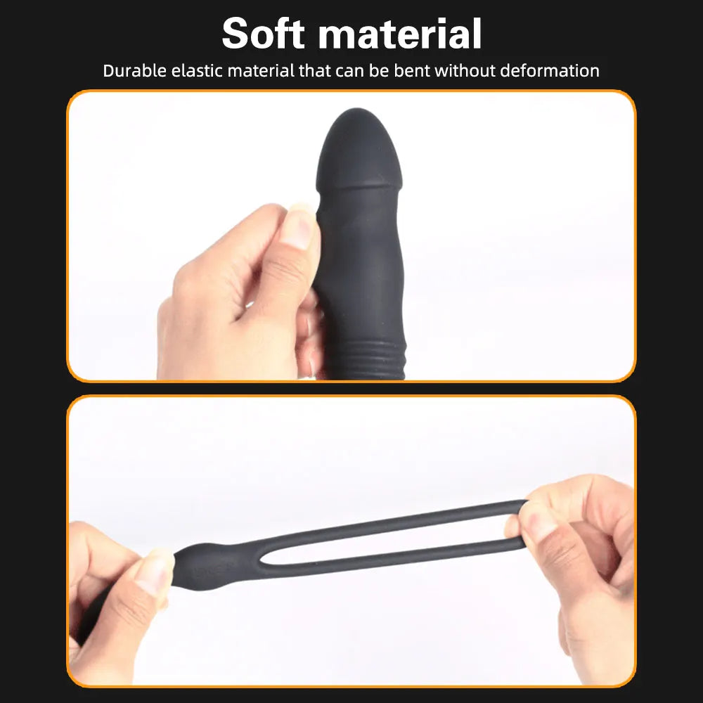 Remote Control Thrusting Anal Butt Plug - Cock Ring Delayed Ejaculation Prostate Massager