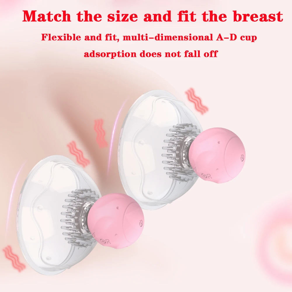 Nipple Sucker Massager - Breast Pump Rotating Clamp Stimluation Women Sex Toys Novelty Gifts