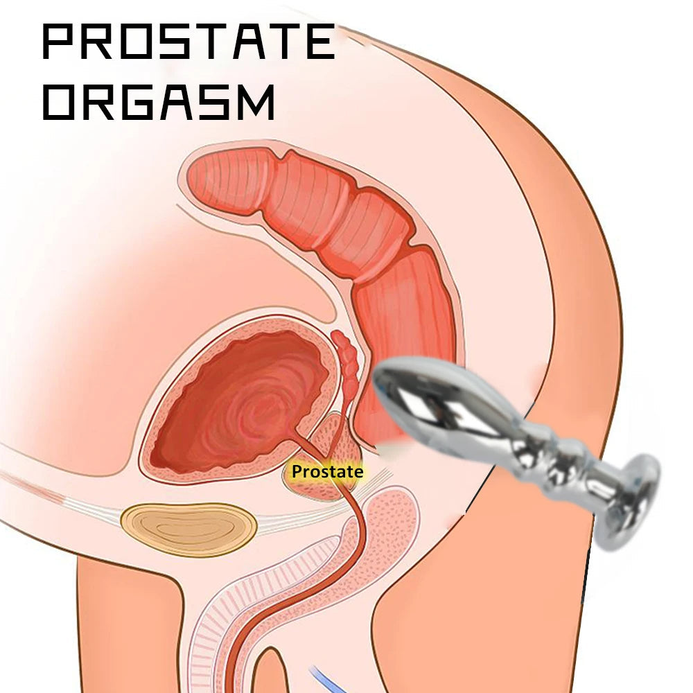 Vibrating Dildo Butt Plug - Metal Dildos G Spot Prostate Massage Anal Toys