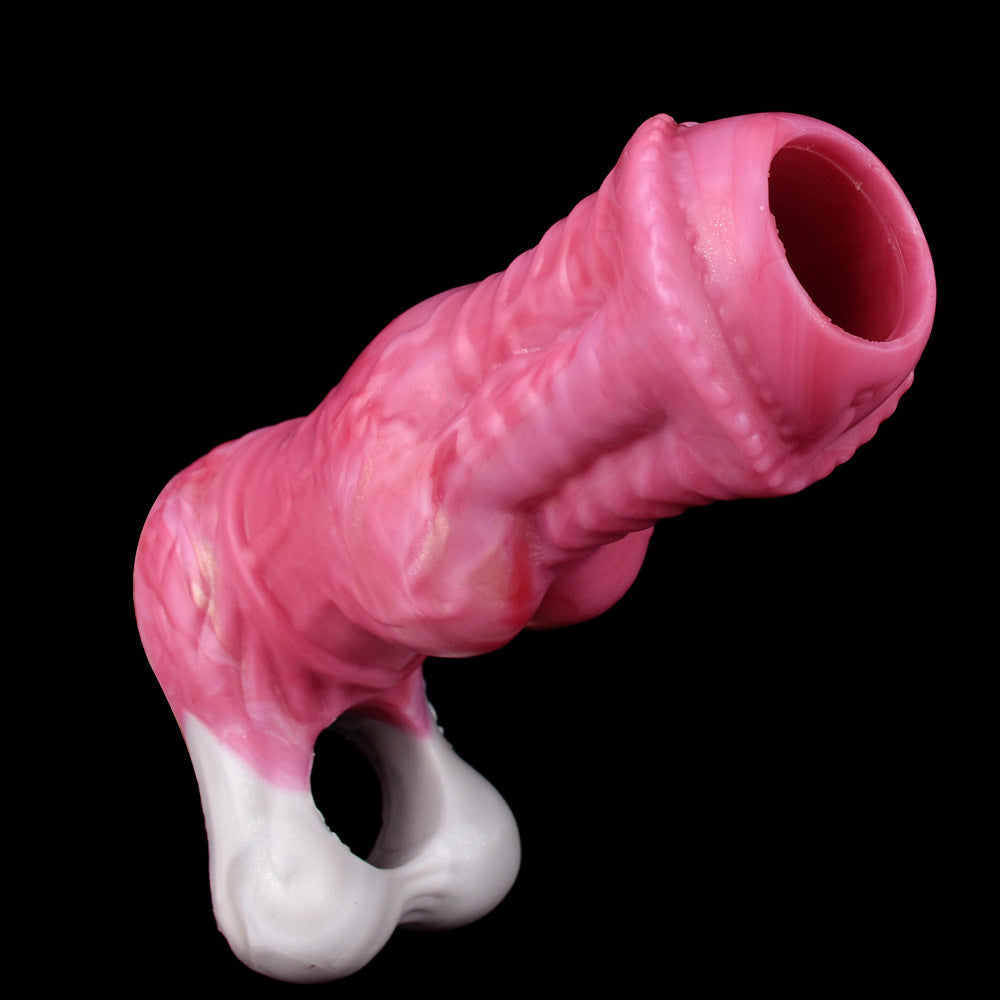 Fantasy Horse Knot Penis Sleeve – Soft Silicone Cock Extender for Stamina, Girth & Intense Sensation