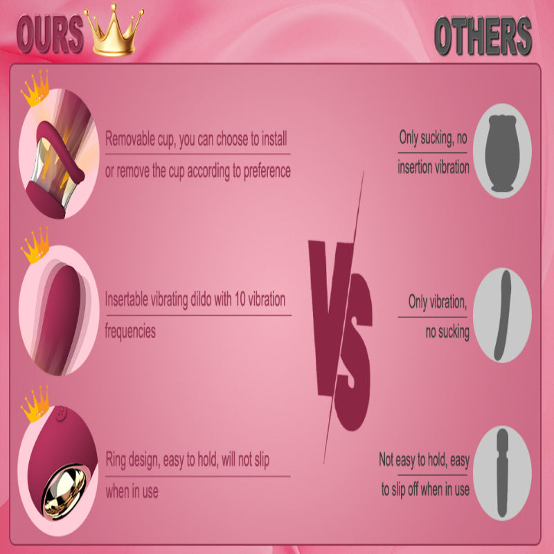 Big Tongue G Spot Vibrator - Mouth Suction Cup Clit Stimulator Female Sex Toys