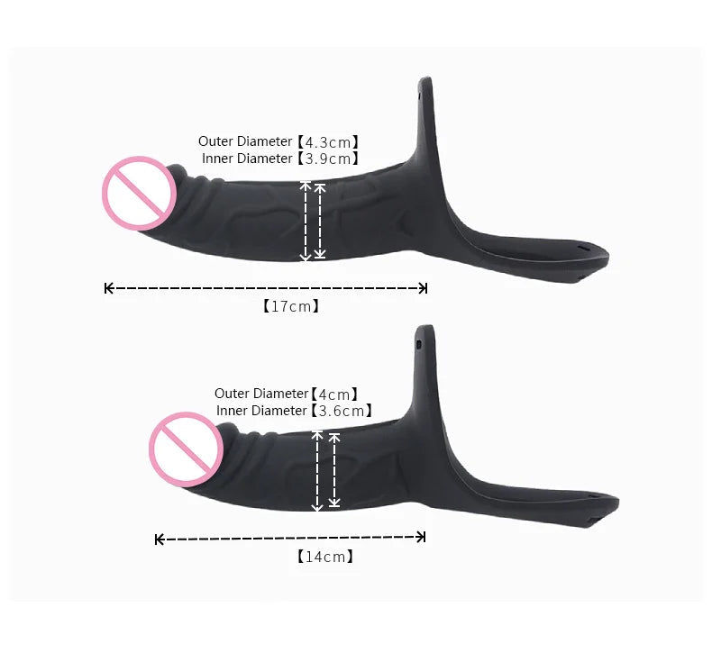 Male Strap On Cock Sleeve Sheath - Realistic Penis Enlarger Harneess Extender Pegging Play