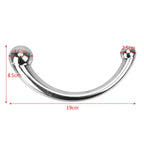 Double End Metal Dildo - Stainless Steel Anal Plug Prostate Massage Milk
