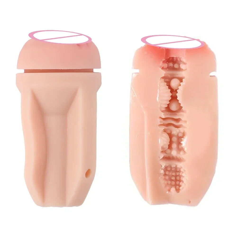 Beer Bottle Men Masturbation Cup - Realistic Vagina Pocket Pussy Male Sex Toys