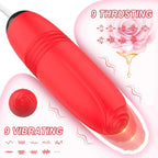 Clit Licking Stimluator Thrusting Anal Dildo Vibrator 2-in-1 Sex Toys for Women