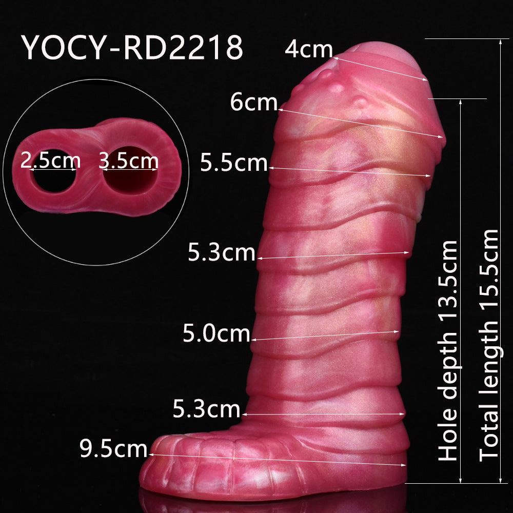 Fire Horse Penis Sleeve Sheath Enlarger - Silicone Monsterdildo Cock Extender Male Condom