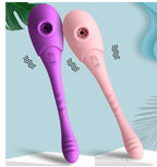 Clit Sucker Finger Prostate Massager - Double End Clitoral G Spot Vibrator
