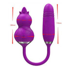 Double End Thrusting Anal Dildo Clit Stimulator - Realistic Gourd Silicone Female Sex Toys Gift
