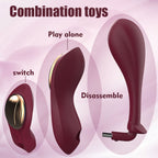 Combination Vibrating Panty Butt Plug Vibrator - Remote Control Clit G Spot Anal Stimulator