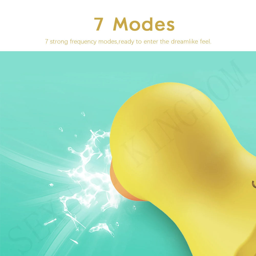 Clitoral Sucking  Oral Sex Women Masturbator - Portable Yellow Duck Clit Vibrator Gift