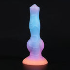 Luminous Dogdildo Fantasy Anal Plug - Silicone Knotted Animal Dildos Vagina Prostate Massager