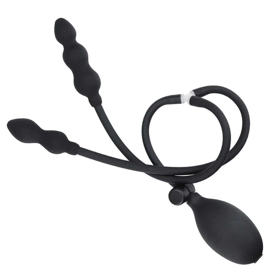 Double Inflatable Anal Plug - Exotic Dual Anal Expansion G Spot Prostate Massage Milking