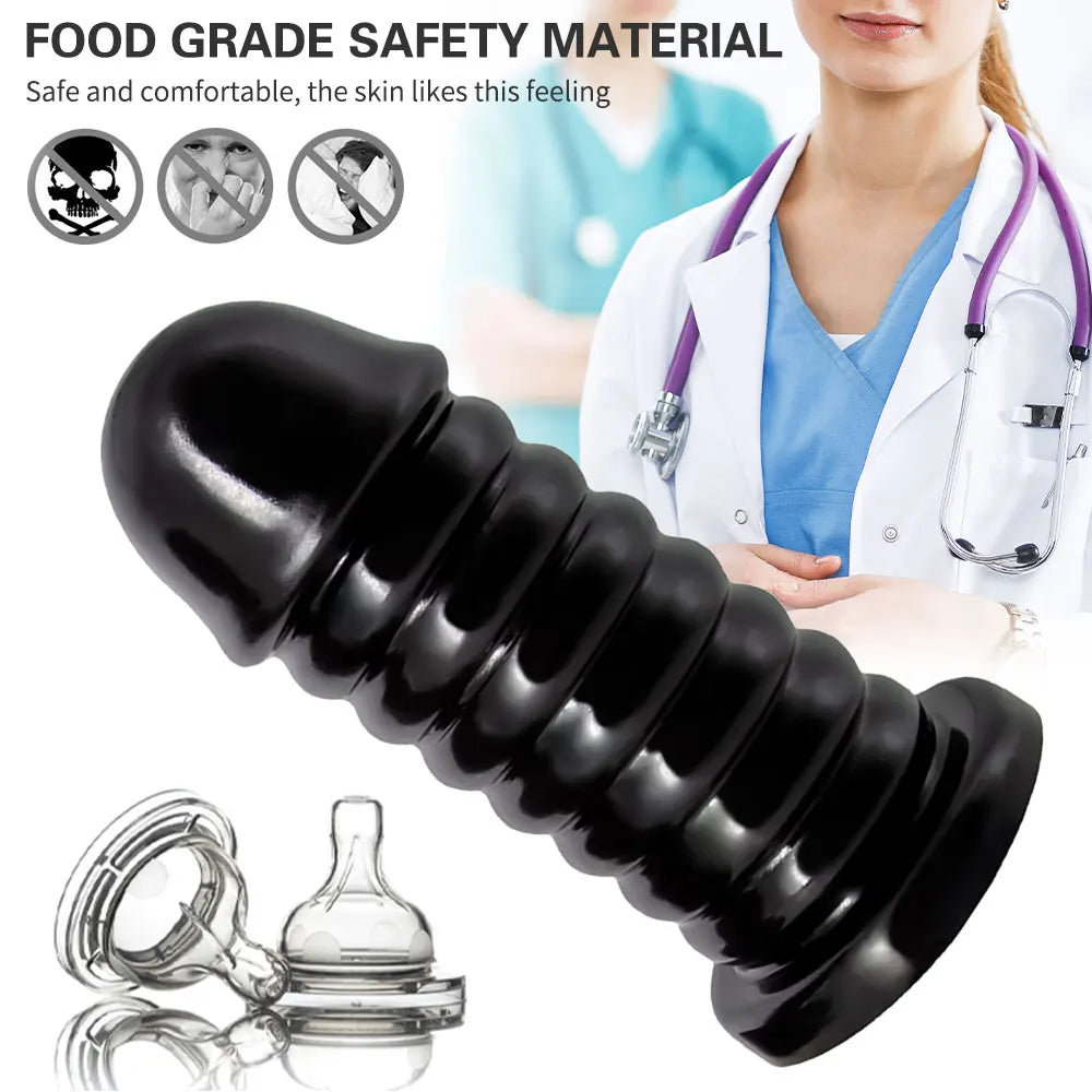 Huge Thick Anal Dildo Butt Plug - Silicone Big Threads Anal Plug Dilator Sex Toy