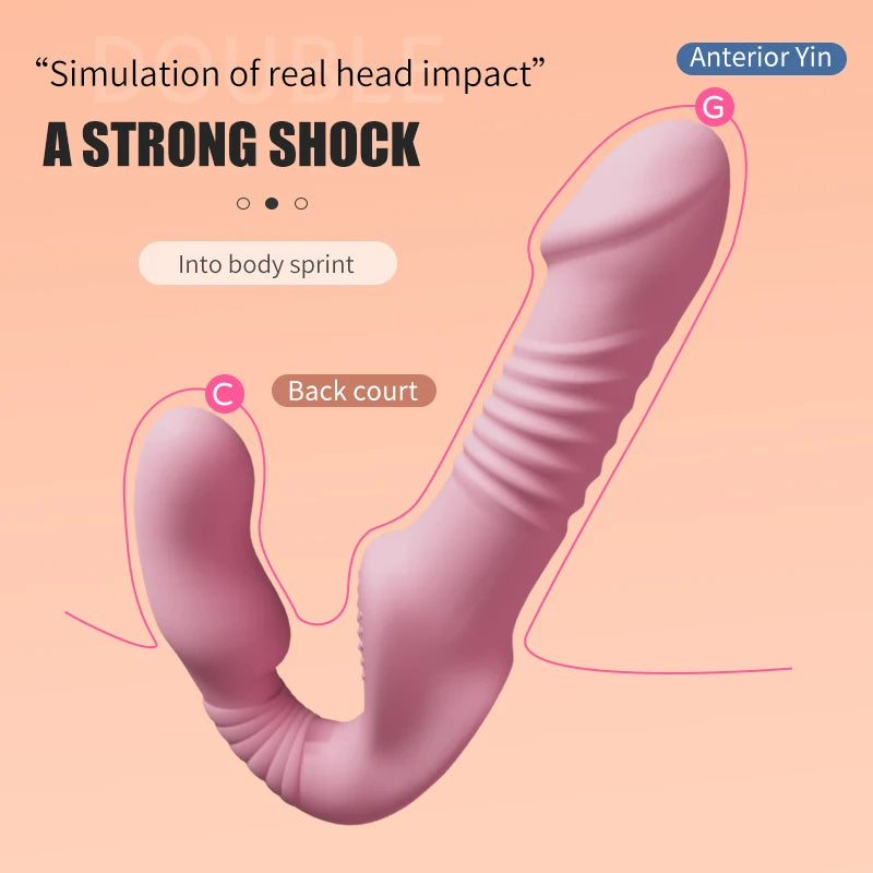 Remoter Control Thrusting Dildo - Strap On Dildo Vibrator Sex Toys for Women