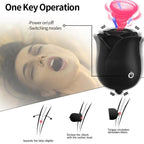 Clit Sucking Tongue Licking Rose Toy - Double End Nipple Clitoral Vibrator