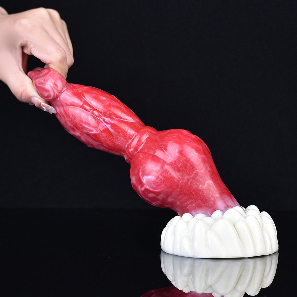 Fantasy Huge Dog Dildo - Big Knotted Animal Penis Vagina Masturbator Anal Plug Toy