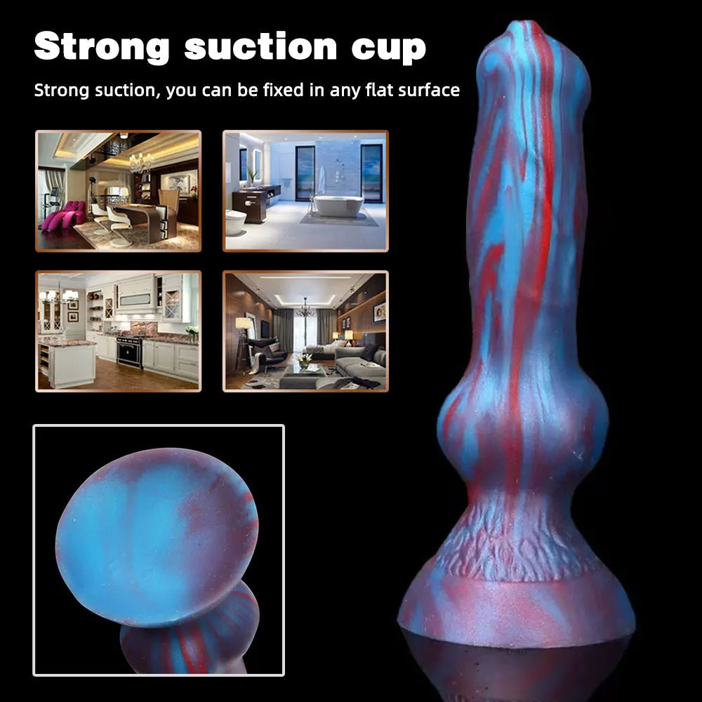 Small Dog Dildo Gifts - Colorful Silicone Knotted Animaldildo Little Butt Plug Prostate Toy