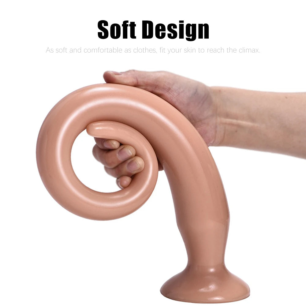 Silicone Thin Anal Dildo Dilator - 20 inch Long Skinny Tail Butt Plug Sex Toys for Women