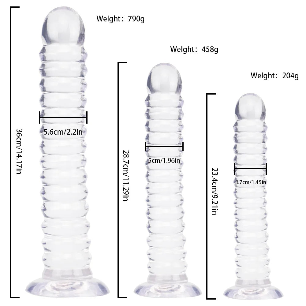 Strap-on Strapless Dildo Butt Plug - Big Suction Cup Dildo Female Sex Toys for Lesbian