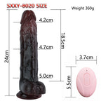 Realistic Black Dildo Thrusting Butt Plug - Remote Control Vibrating Anal Sex Toys for Women