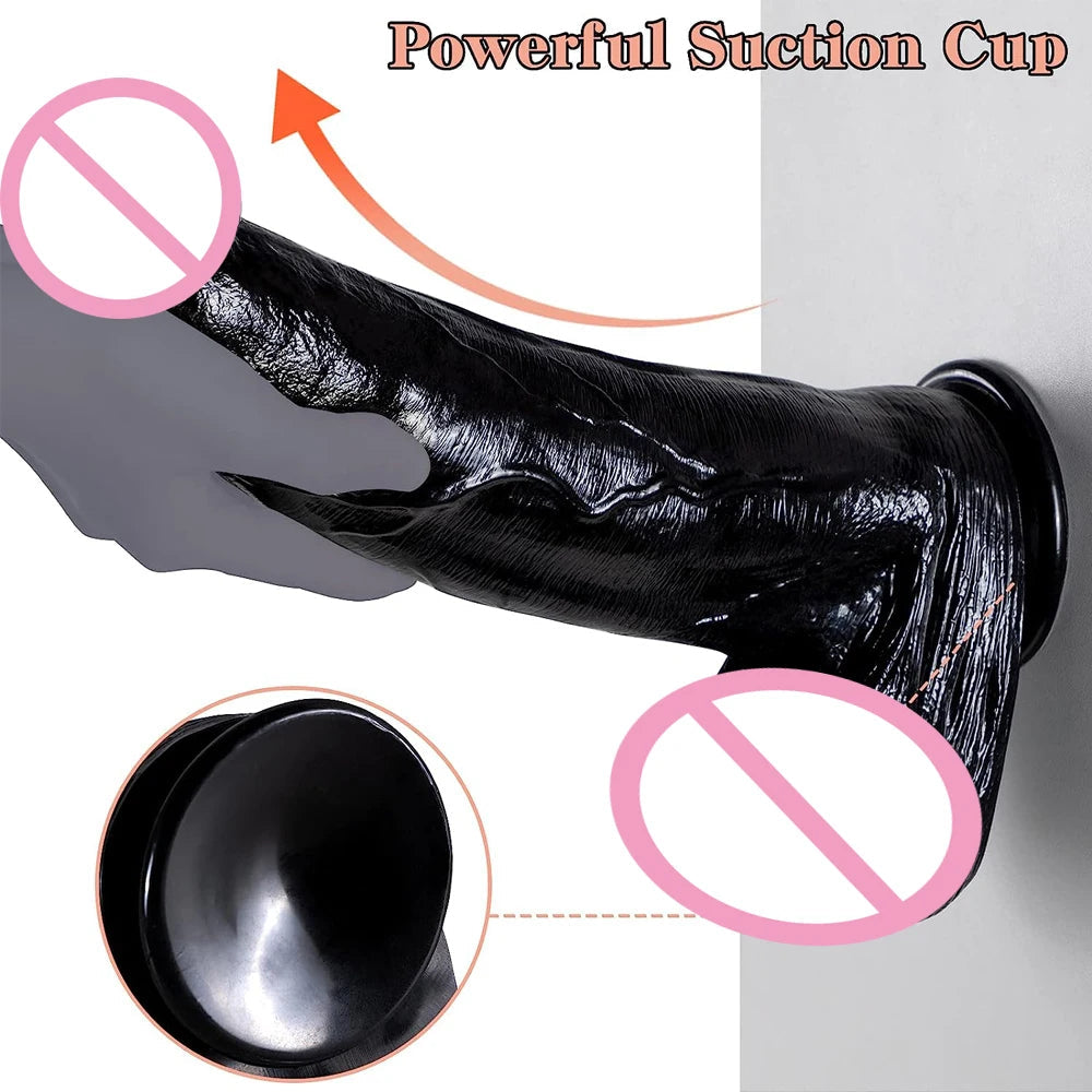 Huge Realistic Dildo Butt Plug - 2.9 inch Big Girth Anal Dildos Sex Toys for Women Men