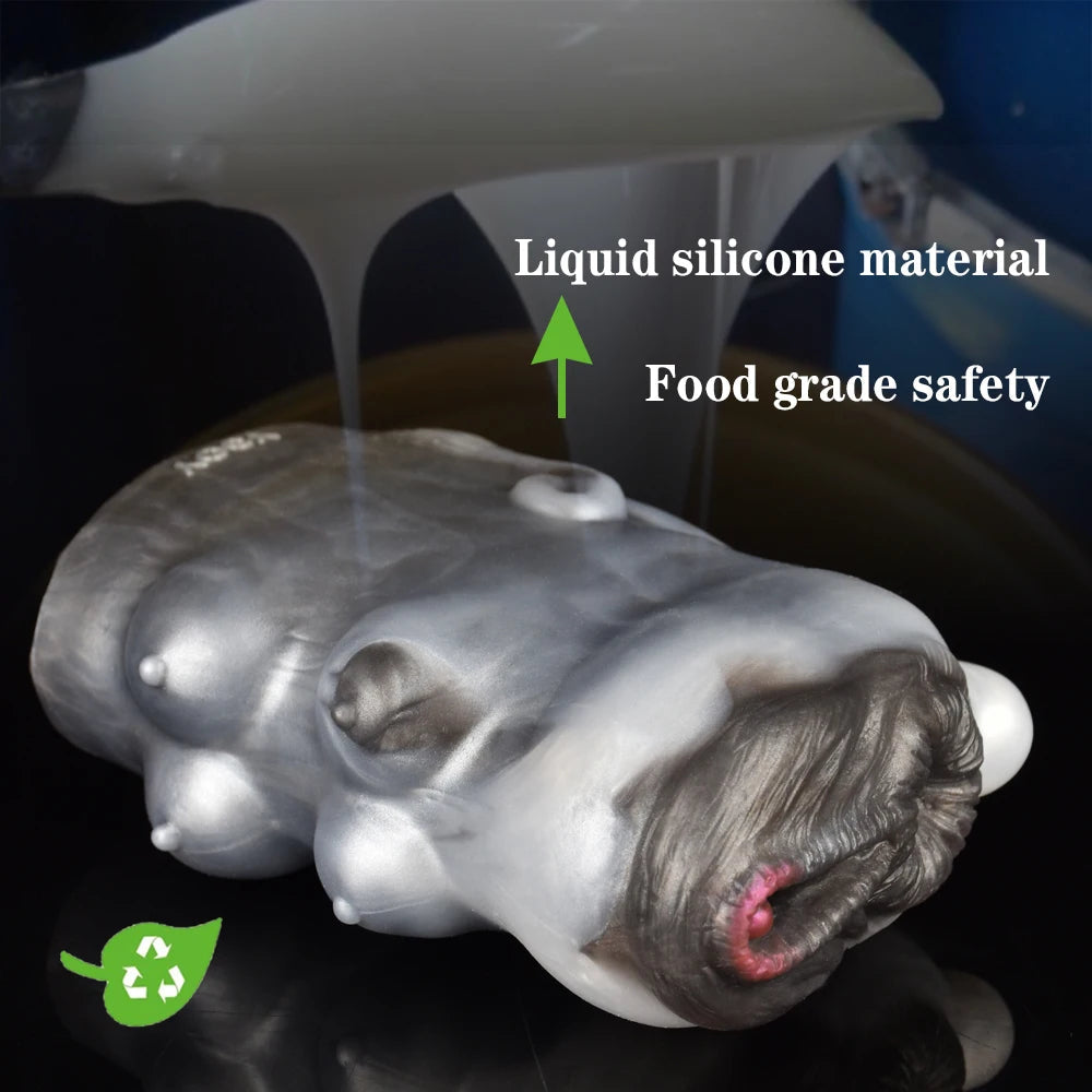 Cow Pocket Pussy — Dual-Channel Fetish Masturbator | Premium Platinum Silicone
