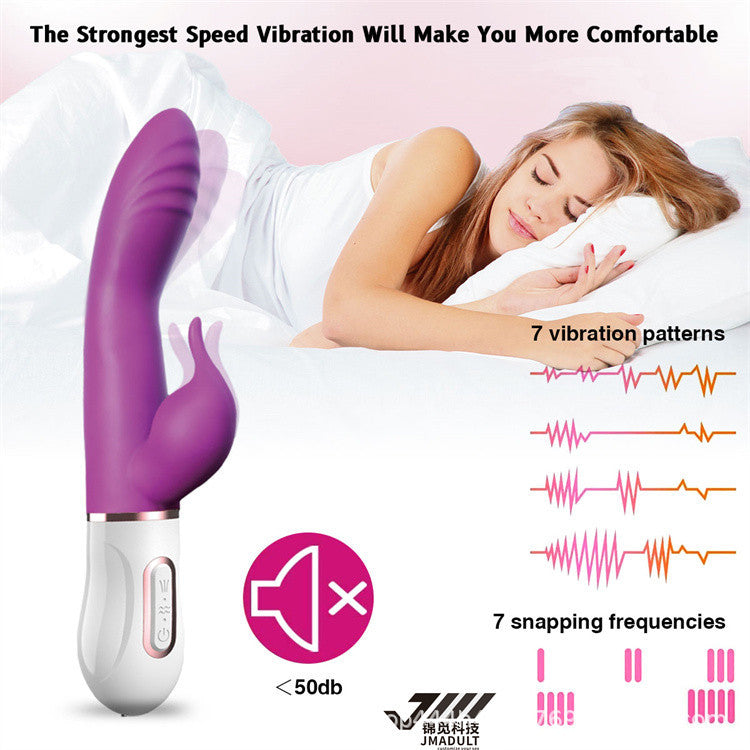 Rabbit Clitoral G Spot Vibrator - Dual End Clit Stimulator Anal Dildo Prostate Massager
