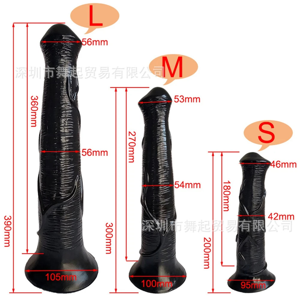 Long Horse Dildo Butt Plug - Realistic Animaldildo Riding Anal Orgasm Women Sex Toys