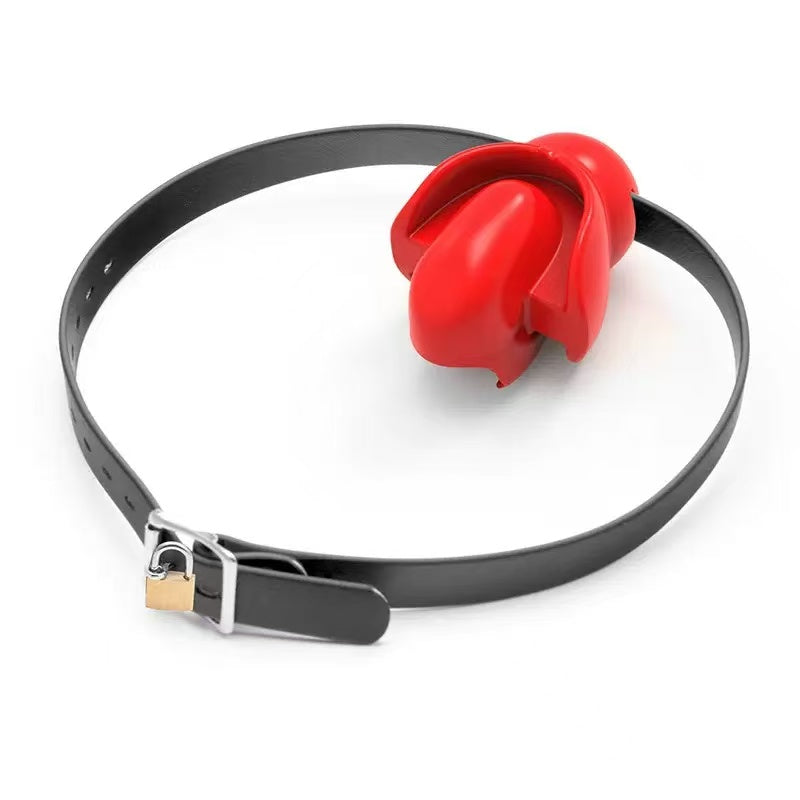 Tongue Fixed Tongue Restraint Gag | BDSM Mouth Control Gag