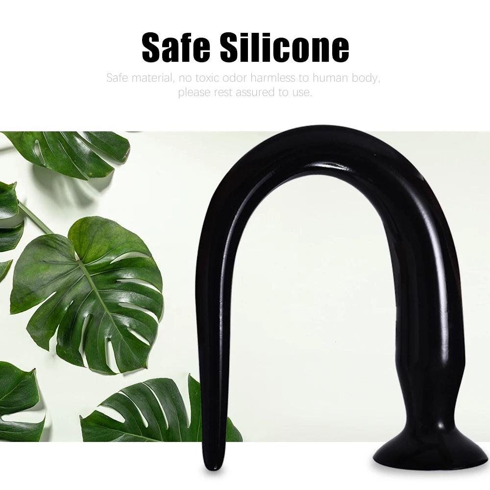 Silicone Thin Anal Dildo Dilator - 20 inch Long Skinny Tail Butt Plug Sex Toys for Women