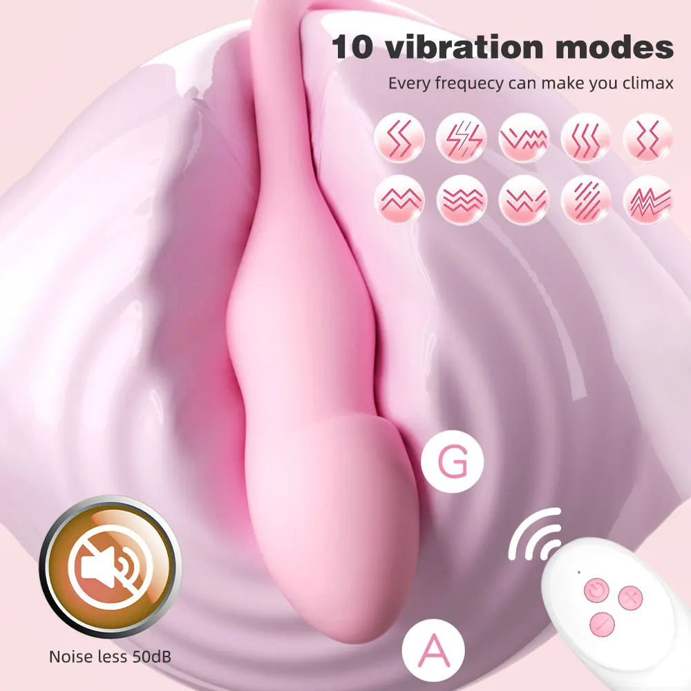 Remote Control Inflatable Vibrating Butt Plug - Fantastic Pink Dildo Vaginal Fullness Sex Pleasure