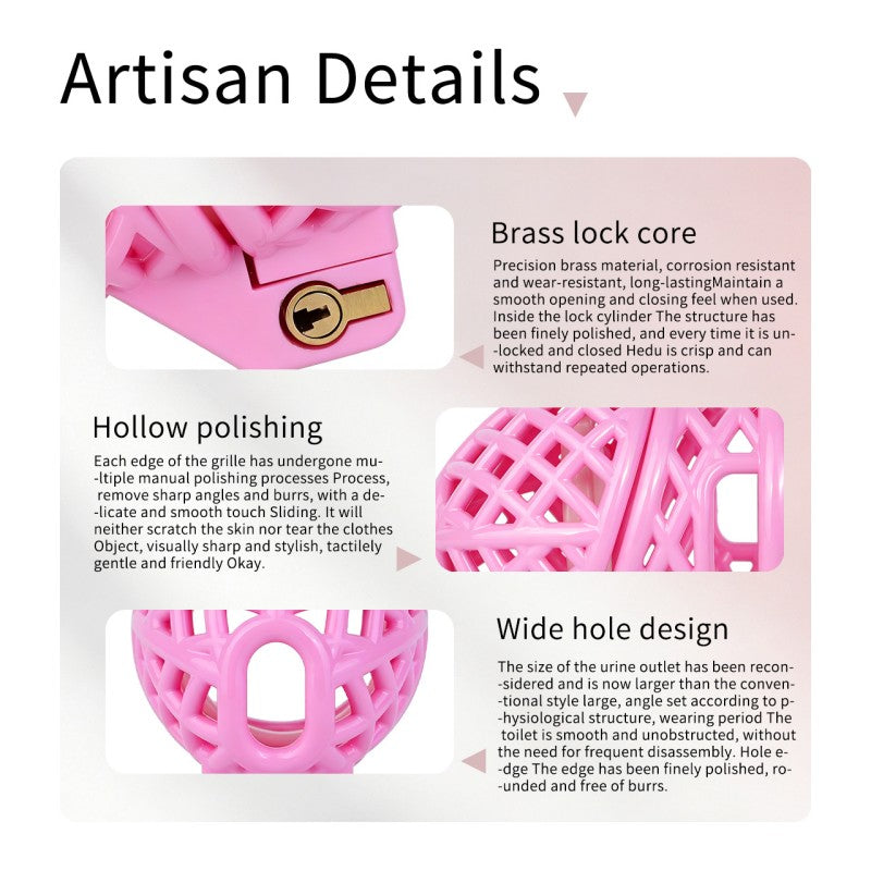 Resin Shaft-Only Chastity Cage | Ringless Breathable Coronal Ridge Fixation Design
