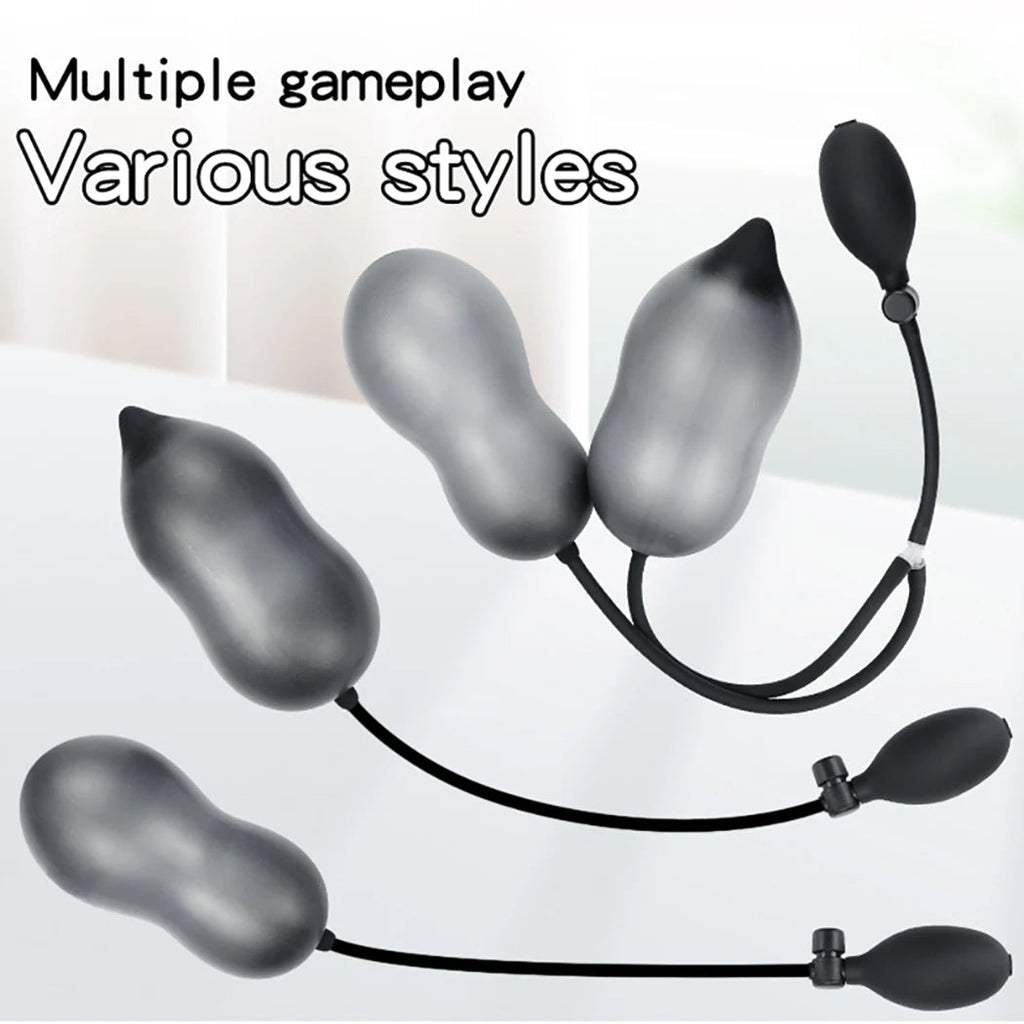 Double Inflatable Anal Plug - Exotic Dual Anal Expansion G Spot Prostate Massage Milking