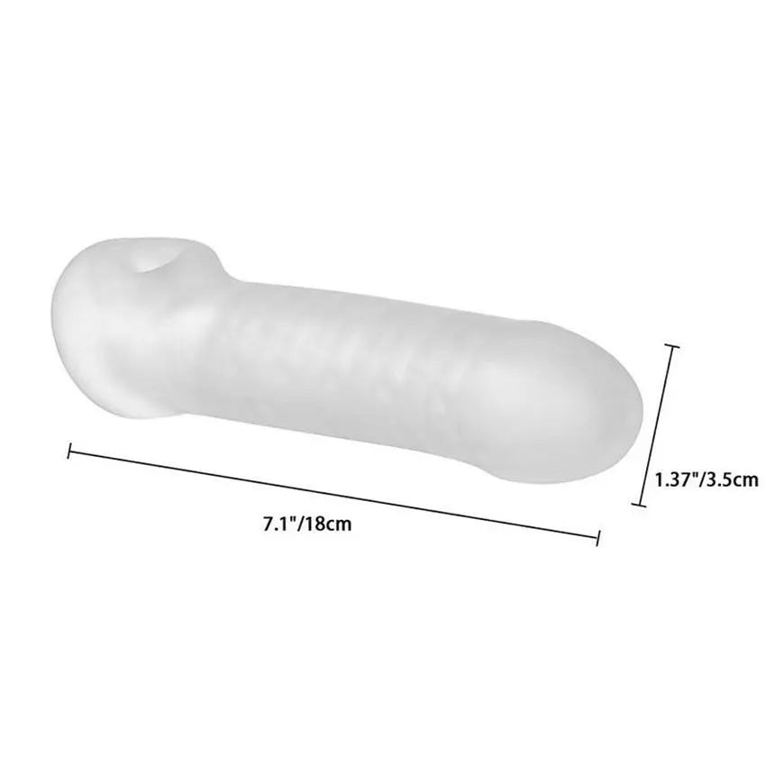 Stretchy Silicone Masturbation Sleeve Sex Toy for Men - Fantasy Cocksleeve Condom Enlarger
