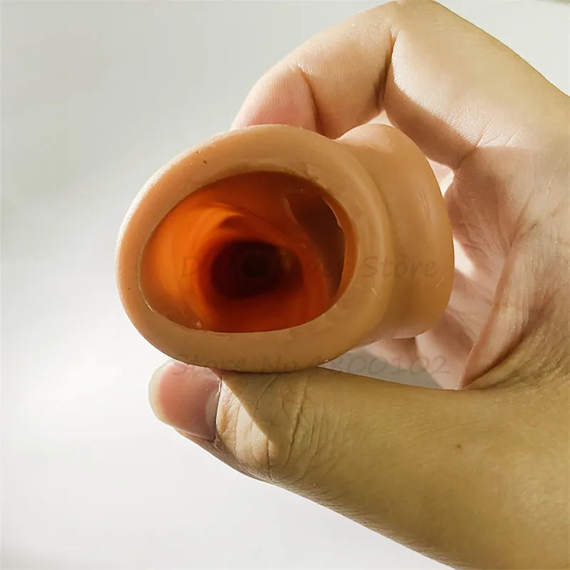 Realistic Cock Sleeve Male Enlarger - Lifelike Bareskin Penis Sheath Sex Toys for Men Gay