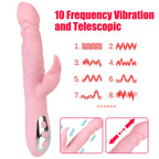 Clit Clamps Thursting Vibrator - Realistic Dildo Heat Sex Toys for Women
