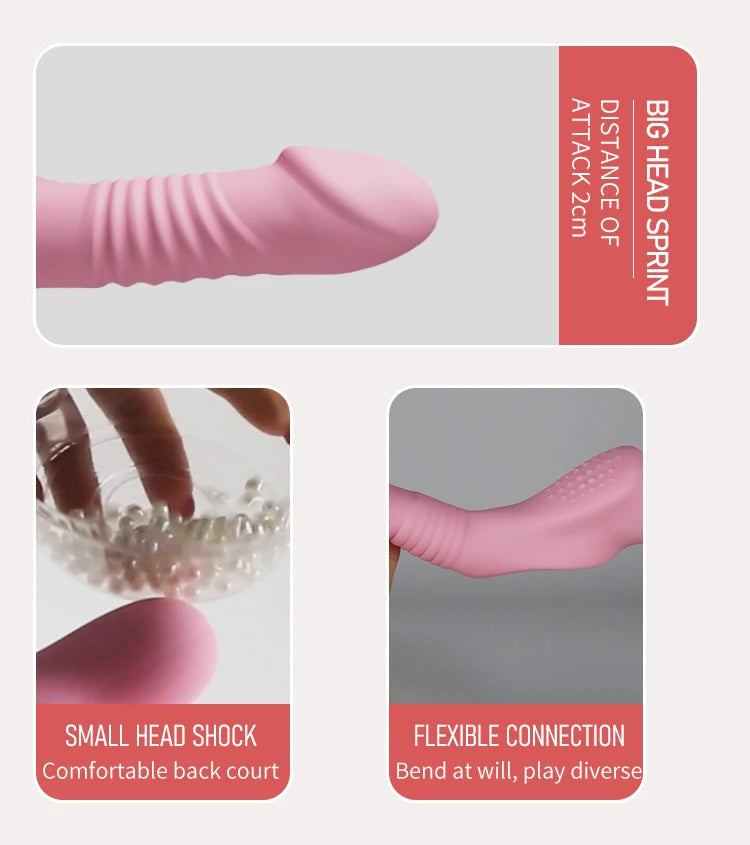 Remoter Control Thrusting Dildo - Strap On Dildo Vibrator Sex Toys for Women