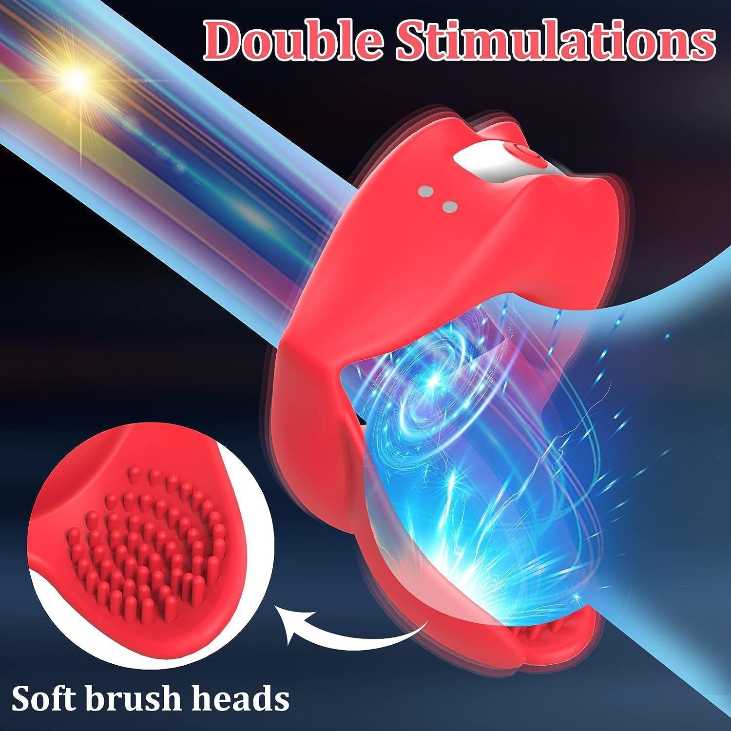 Vibrating Cock Ring Oral Sex Toys - Remote Control Penis Stimulator Mens Vibrator Couple Play