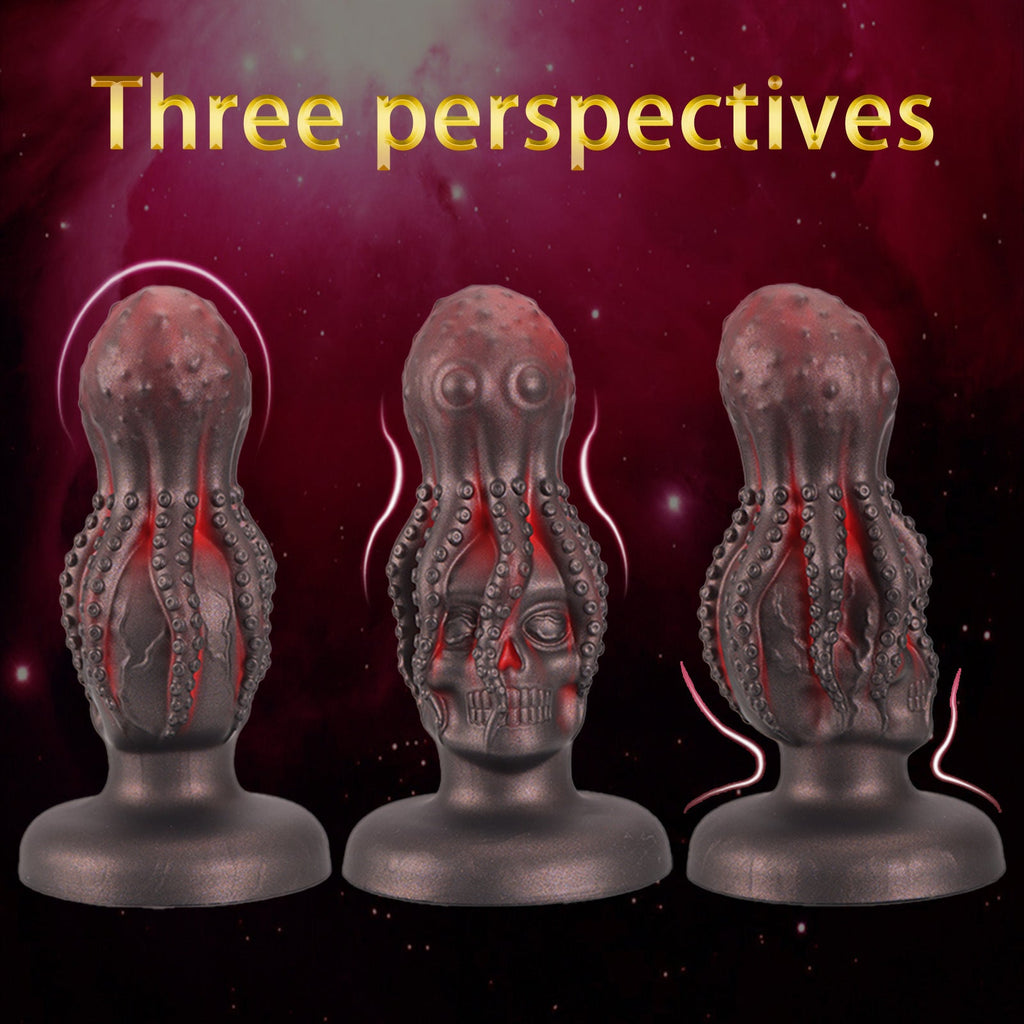 Octopus Dildo Anal Dilator Butt Plug - Alien Skull Monsterdildo Women Vaginal Masturbator