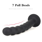 Silicone Butt Plug - 7 Pull Beads Anal Dildo G Spot Prostate Massager