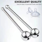 Metal Dildo Penis Plug - Stainless Steel Horse-Eye Stick Penis Milking Male Sex Toys