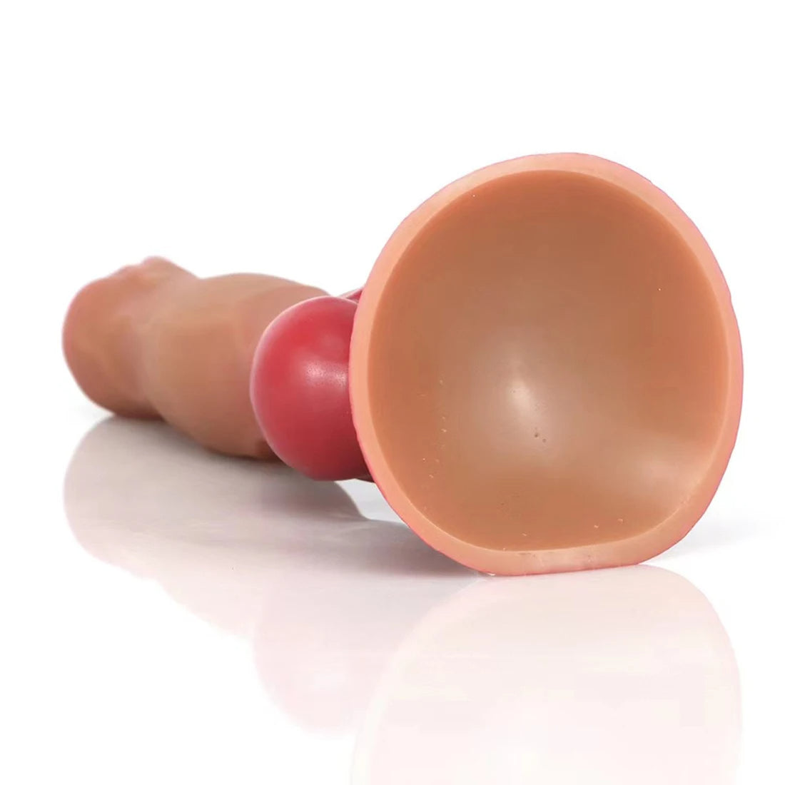 Realistic Dog Dildo Butt Plug - Huge Flesh Silicone Dildo with Big Suction Cup.