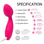 Double End Anal Dildo G Spot Vibrator - Changeable Clit Stimulator Anal Beads Prostate Massager