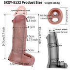 Life Size Penis Sleeve Sheath - Open-end Silicone Cocksleeve Extender Sex Toys for Men