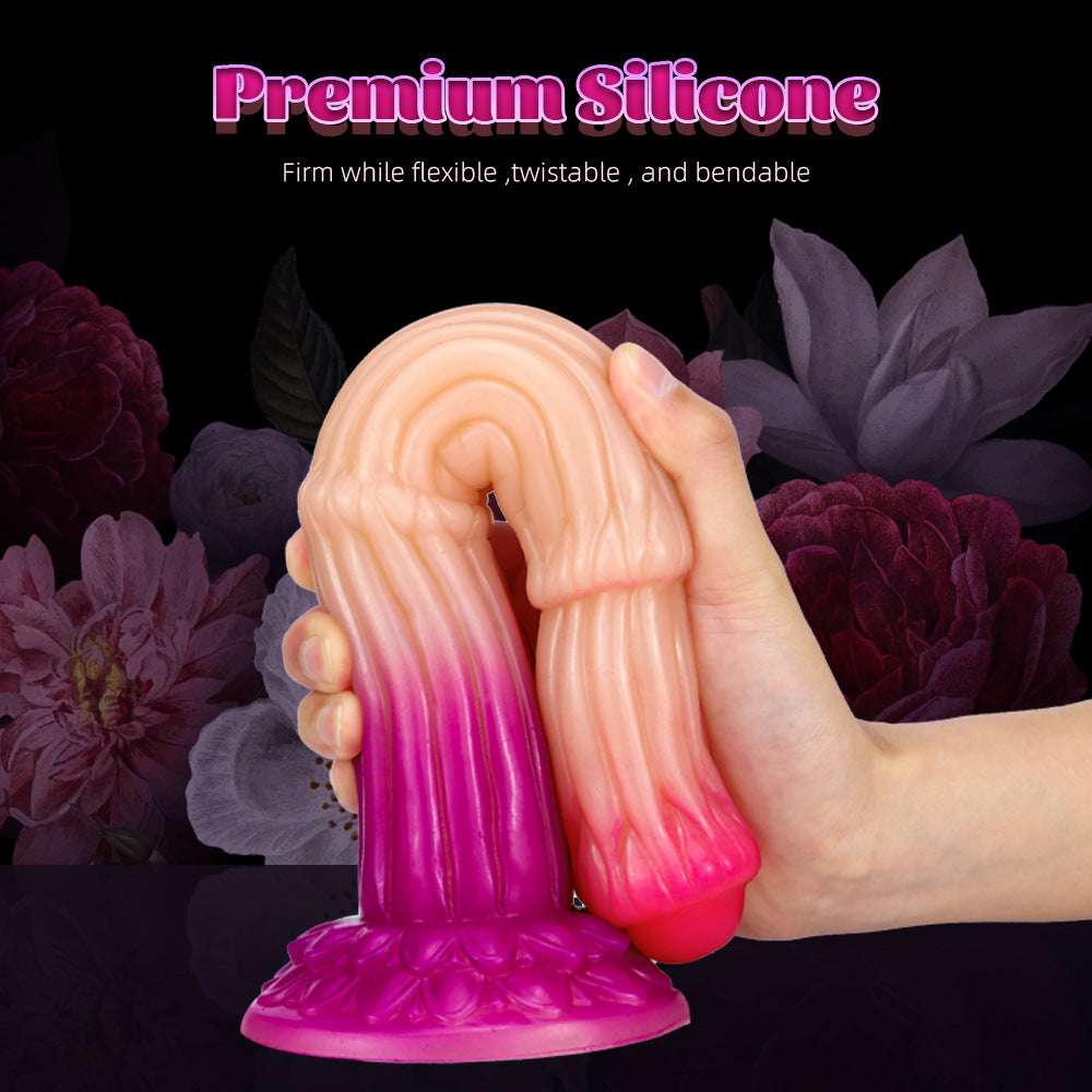 Fantasy Horse Monsterdildo Butt Plug - Silicone Bamboo Joint Anal Dildo Prostate Massager