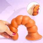 Silicone Anal Dildo Butt Plug - Big Spiral Anal Plug Vaginal Prostate Massager