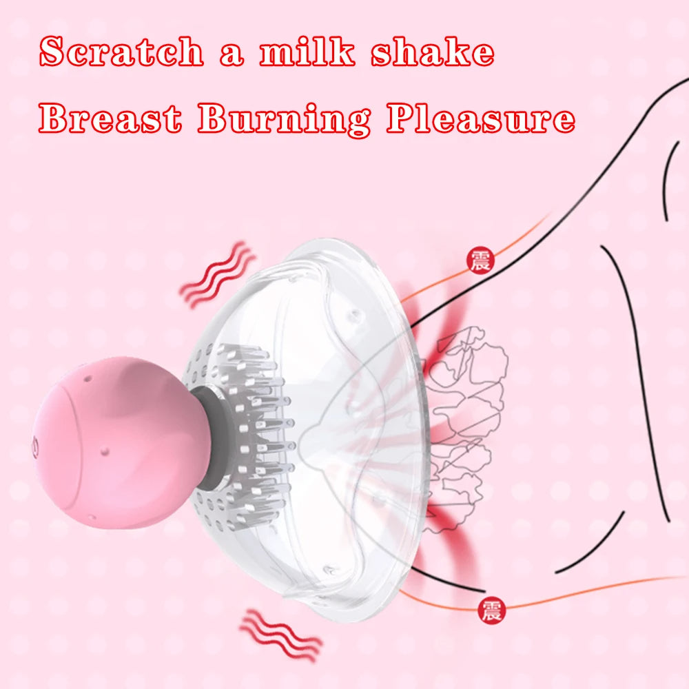 Nipple Sucker Massager - Breast Pump Rotating Clamp Stimluation Women Sex Toys Novelty Gifts