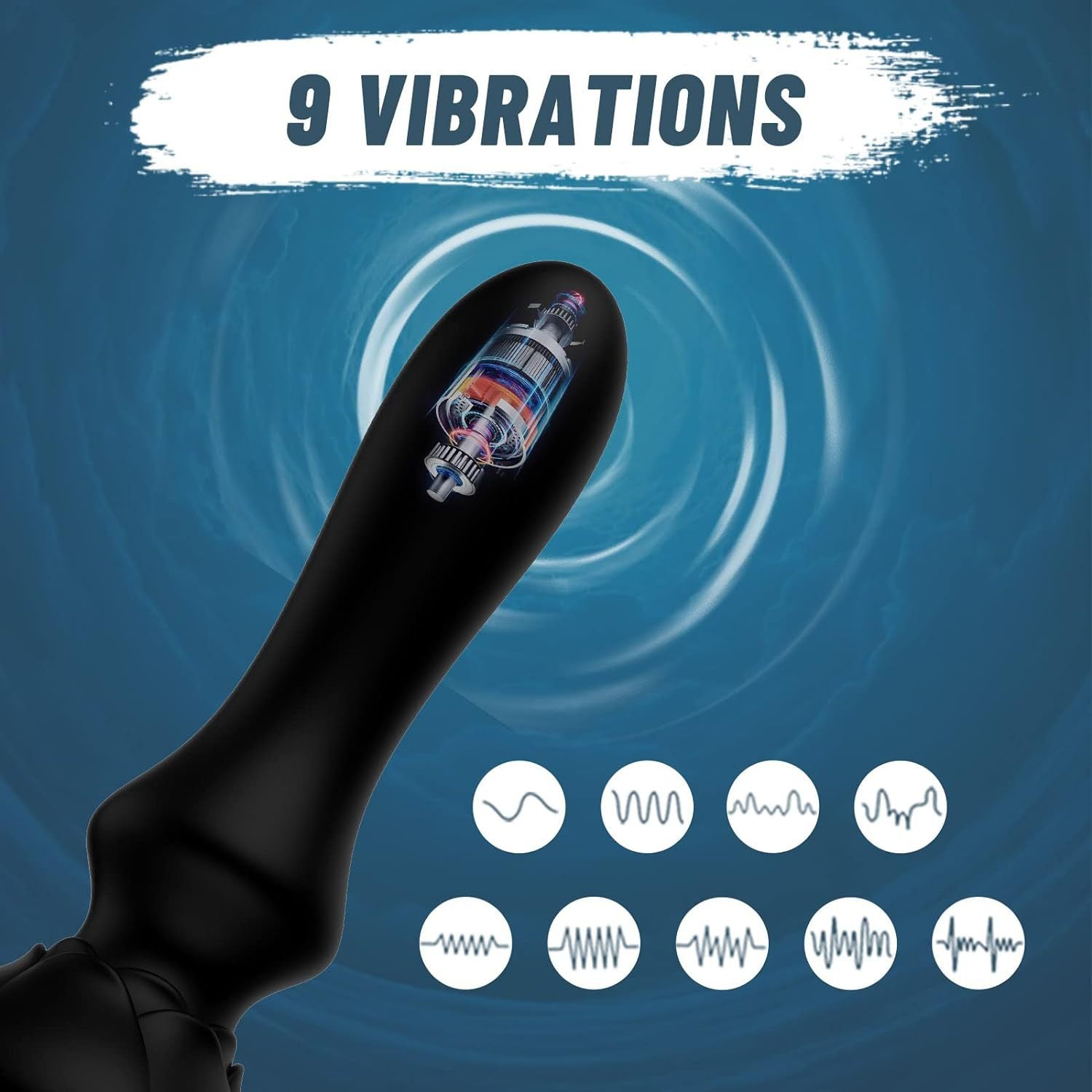 APP Controlled Anal Dildo Butt Plug - Remote Control G Spot Anal Sex Toys for Men Women