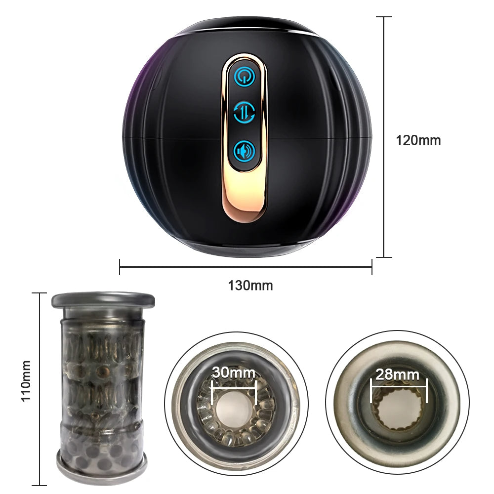 Blowjob Adult Stroker Male Masturbator - Rotation Oral Electric Pocket Pussy Thrusting Sex Toy for Men